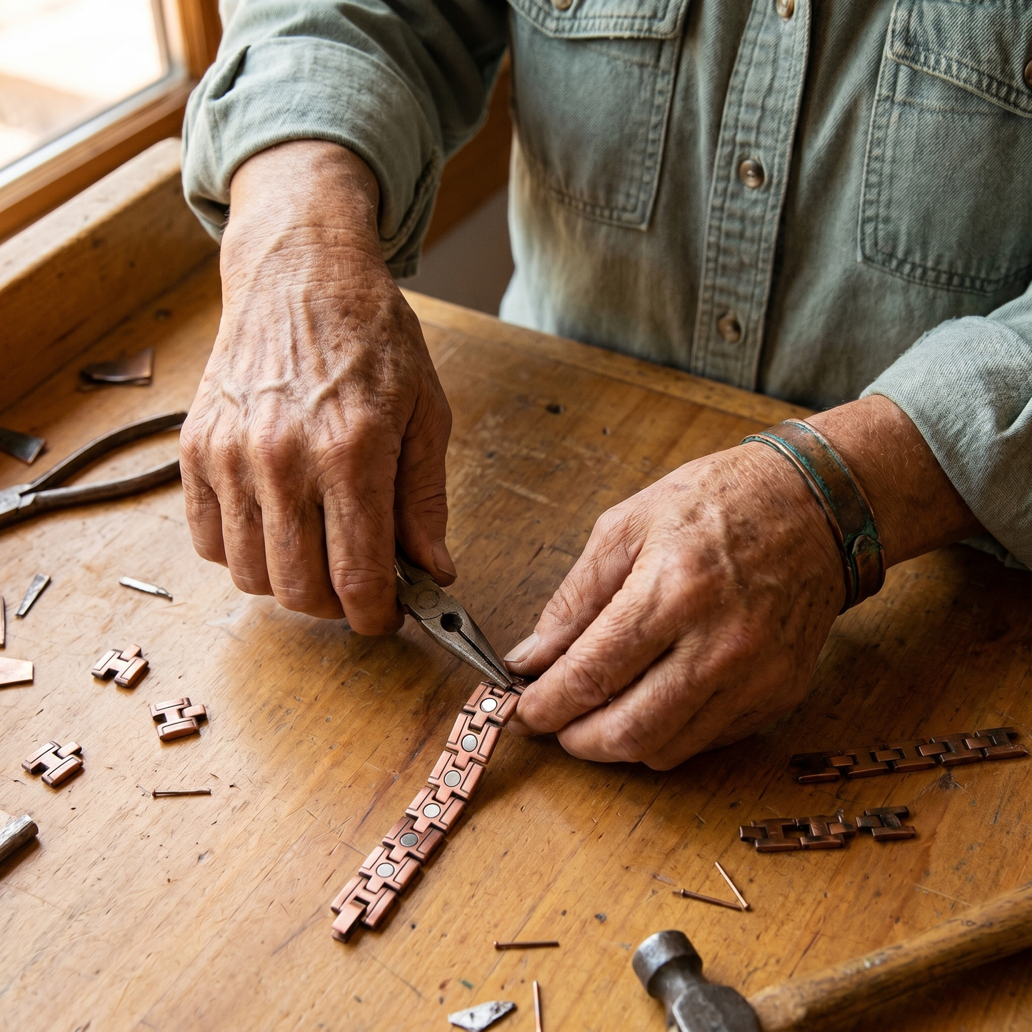 Cobblelink Men's Copper Bracelet
