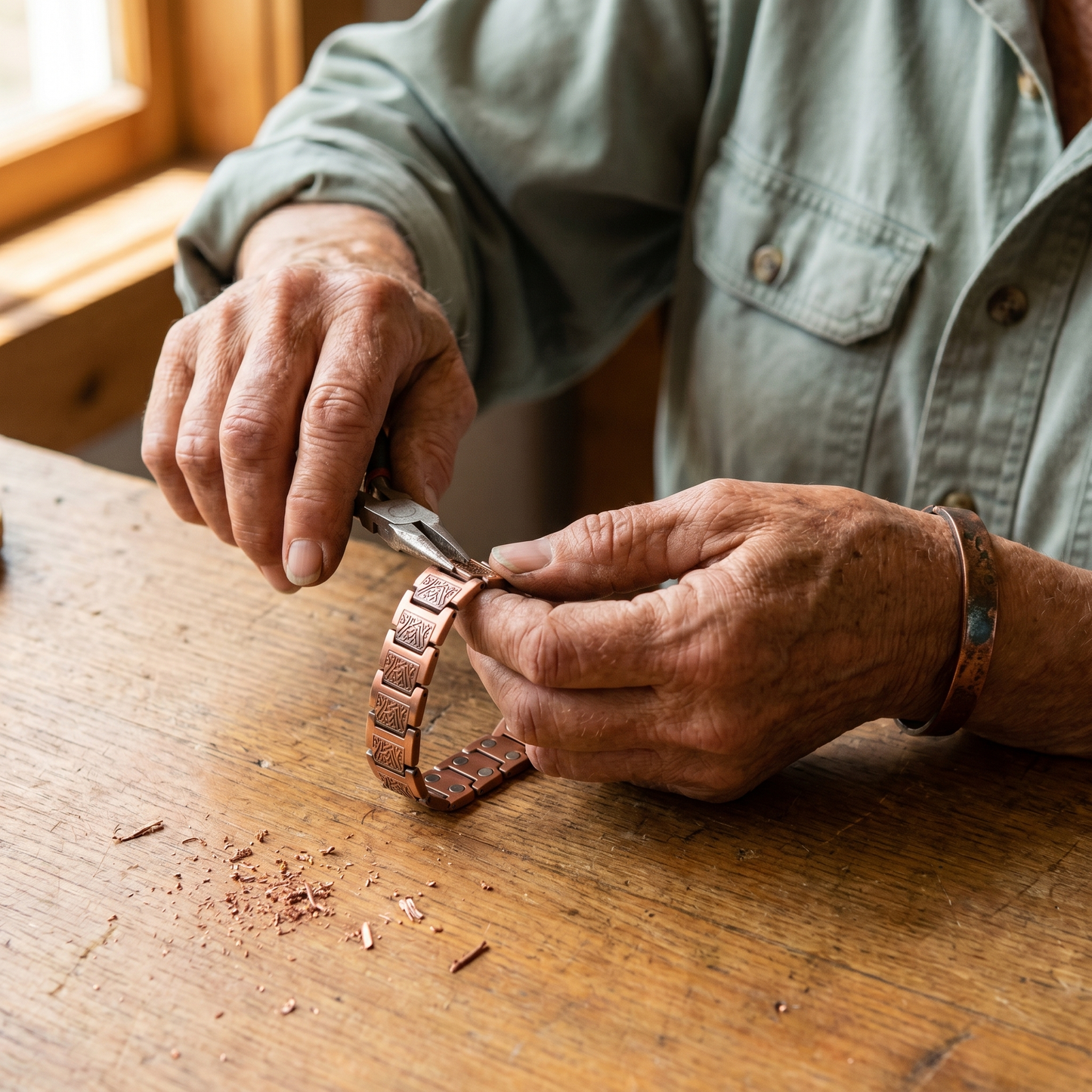 Cipher Men's Copper Bracelet