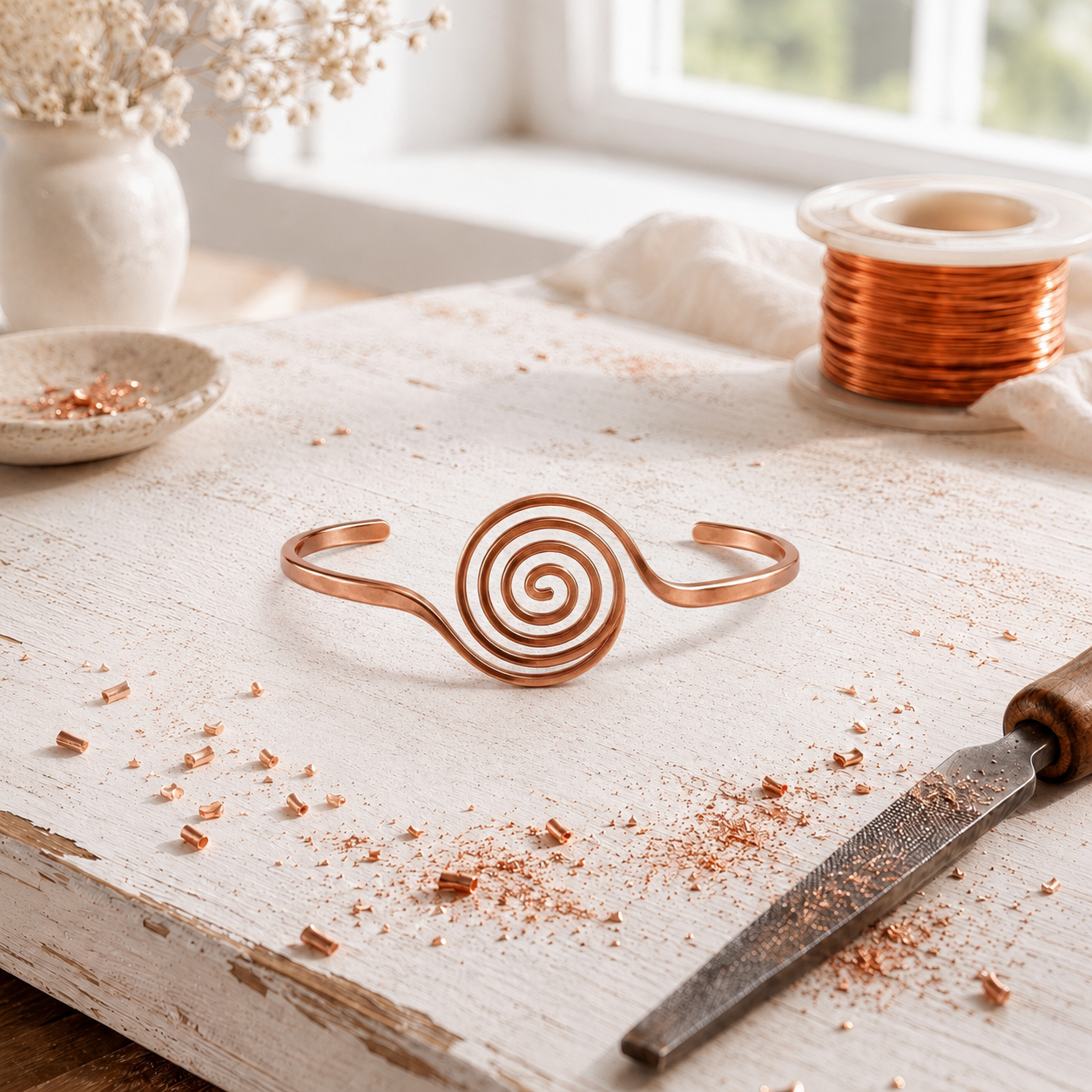 Cora's Gyre Copper Anklet