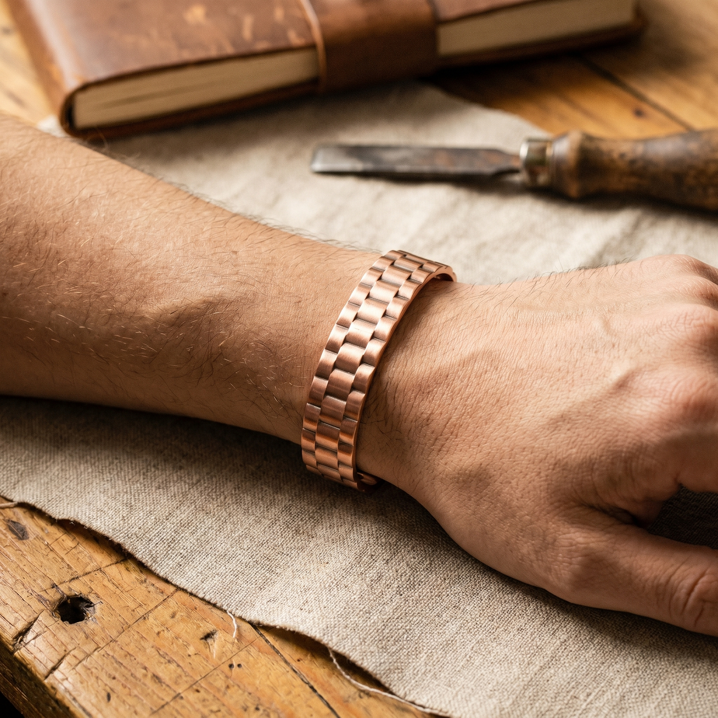 Ashlar Men's Copper Bracelet
