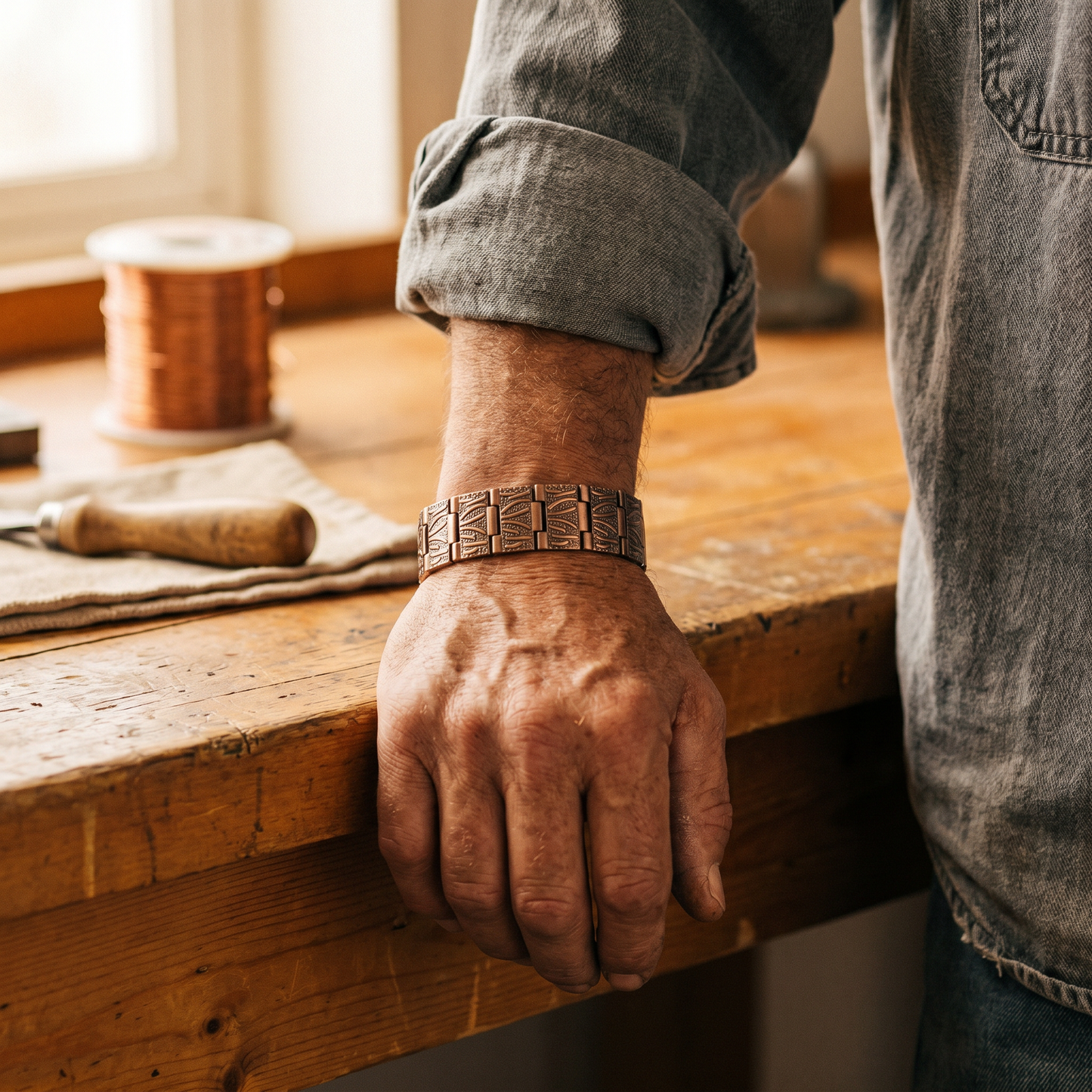 Driftwood Men's Copper Bracelet