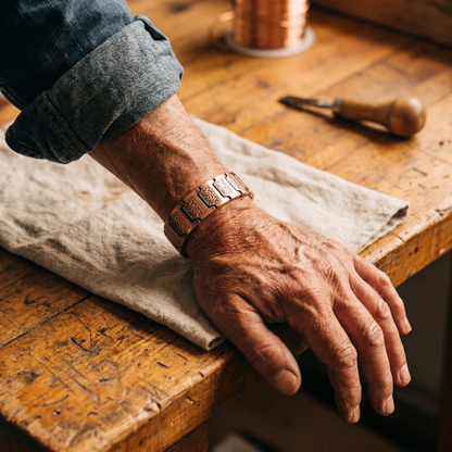 Cipher Men's Copper Bracelet