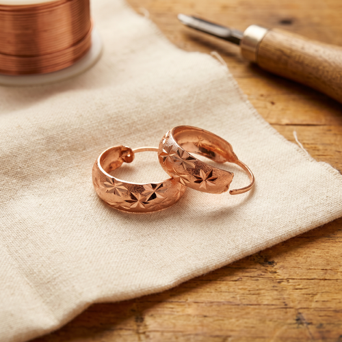 Starburst Copper Earrings