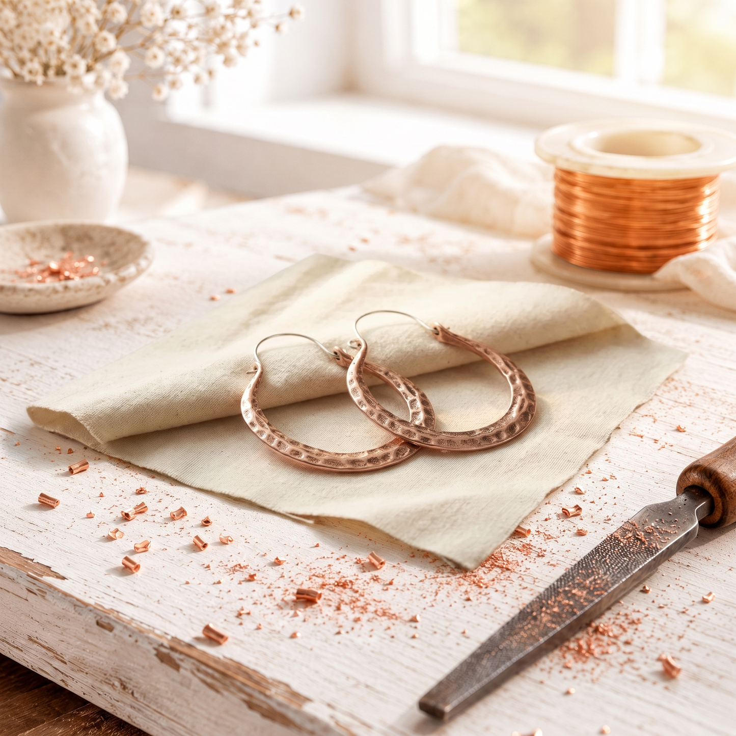 Cora's Forge Copper Earrings