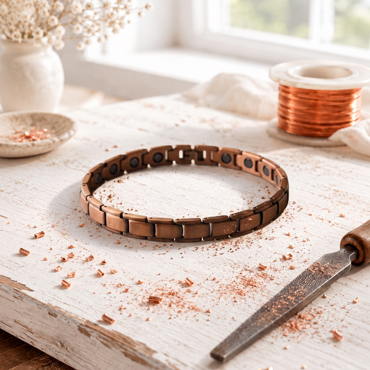Cora's Cobble Copper Anklet