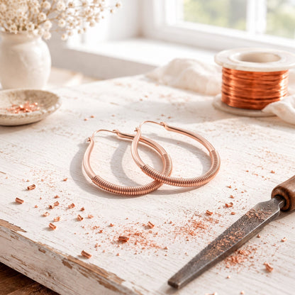 Cora's Filamet Copper Earrings
