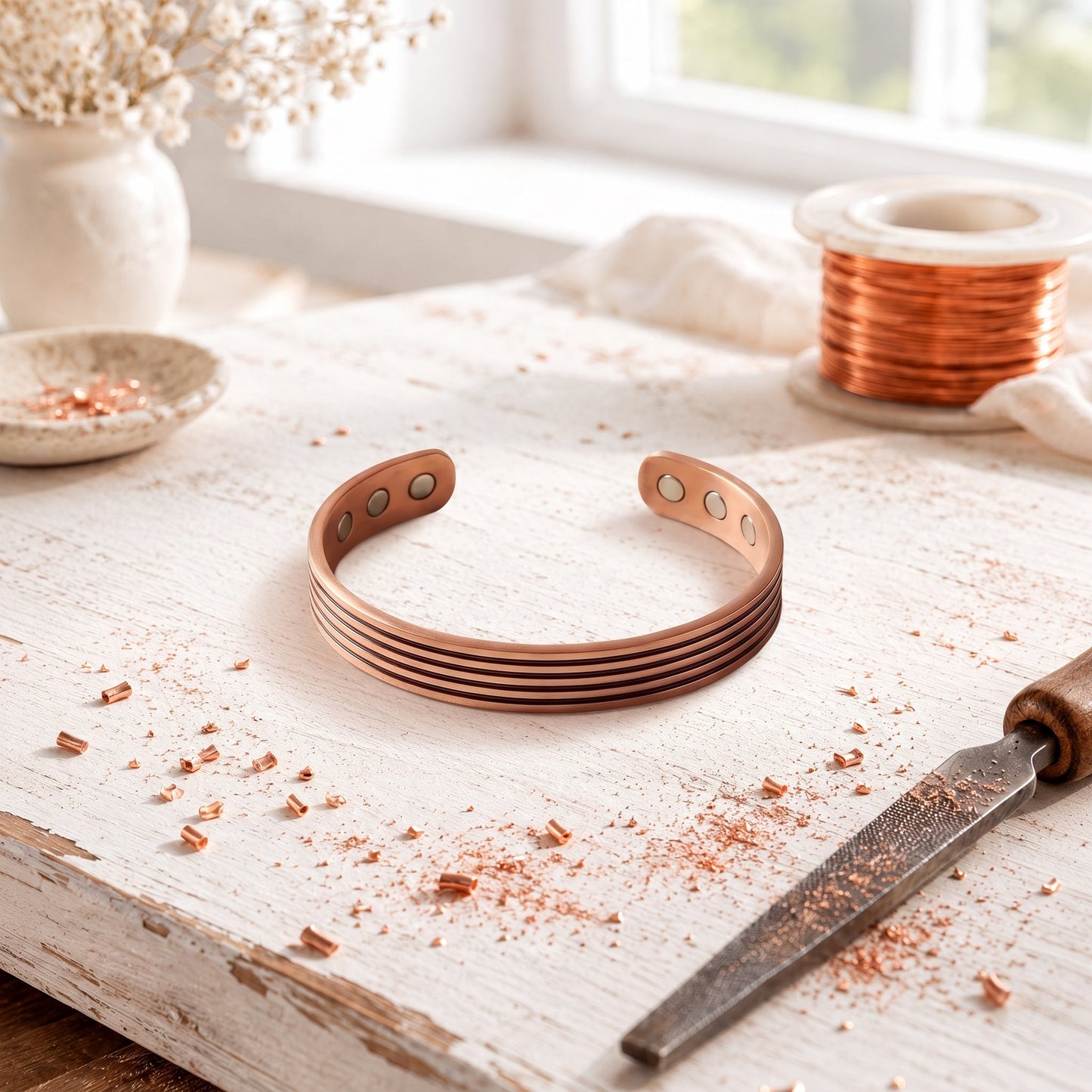 Cora's Stria Copper Bracelet