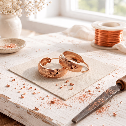 Cora's Starburst Copper Earrings