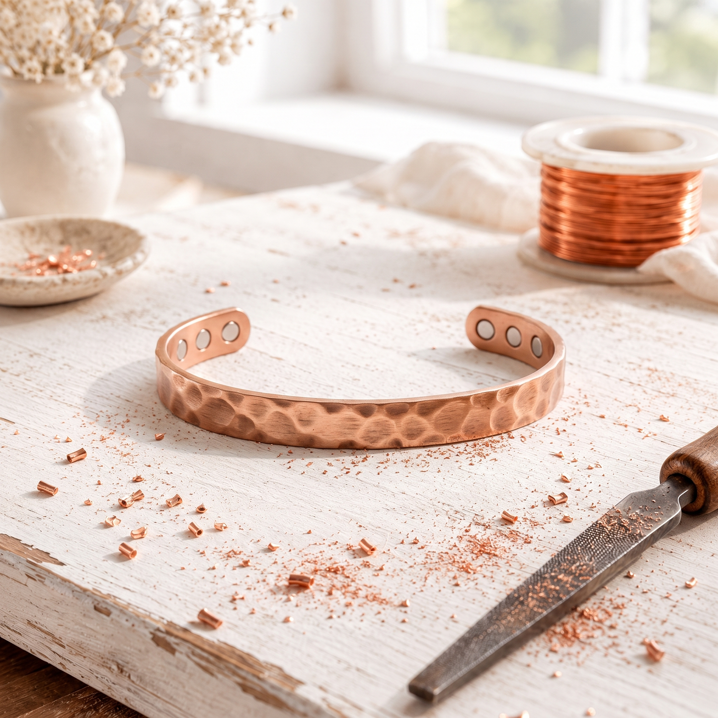 Cora's Crater Copper Bracelet
