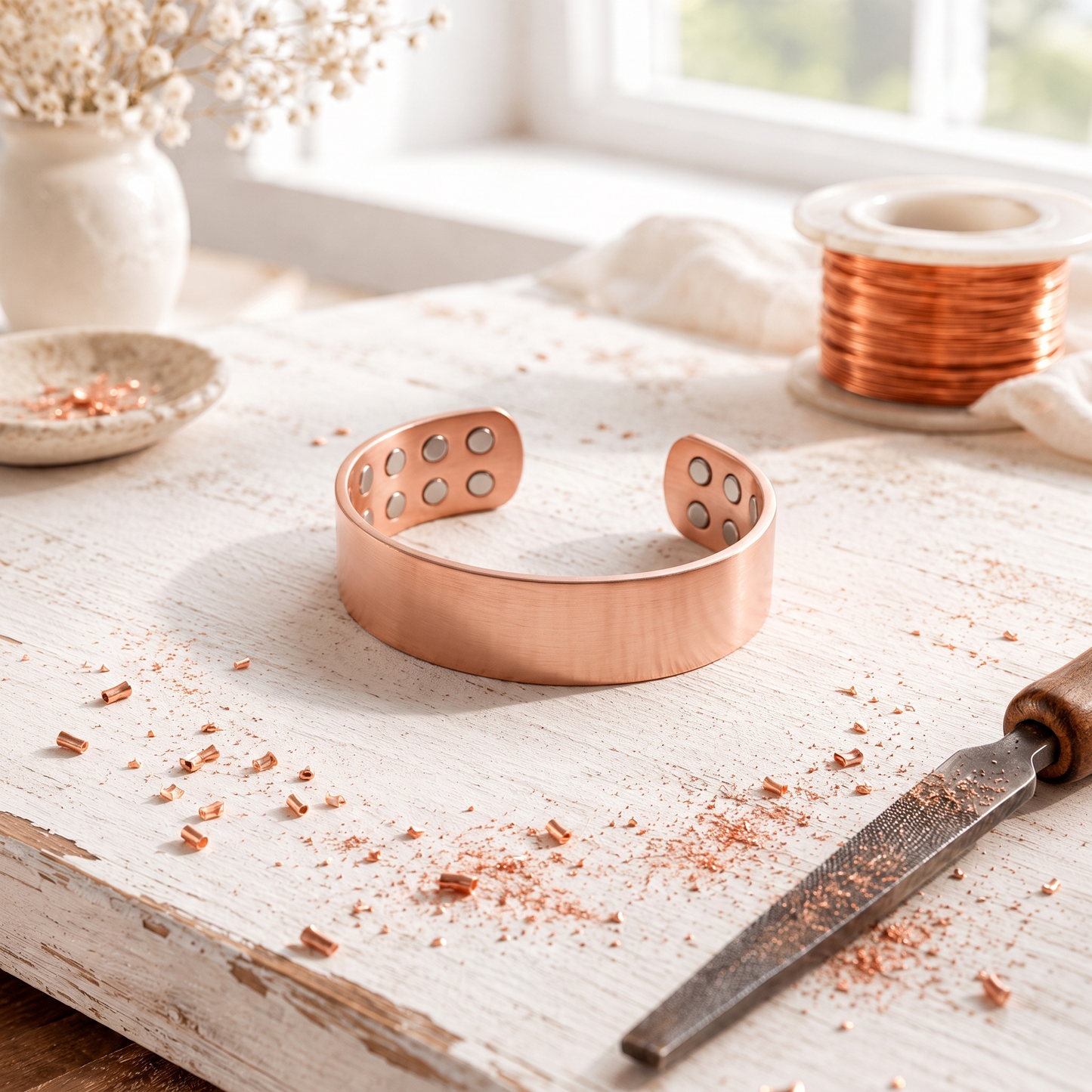 Cora's Slate Copper Bracelet