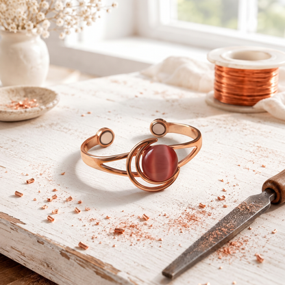 Cora's Hearth Pink Copper Bracelet