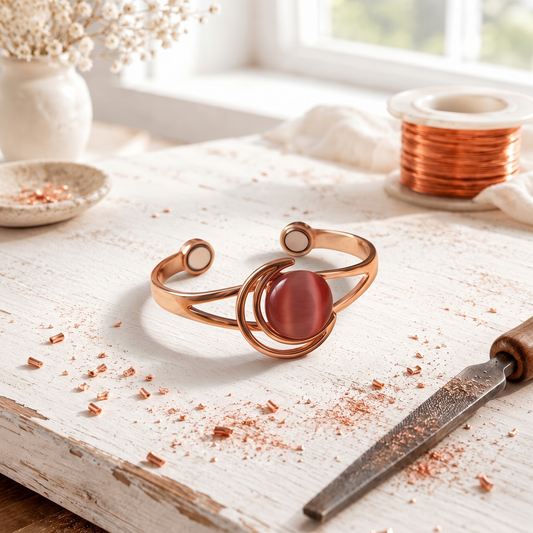 Cora's Hearth Pink Copper Bracelet