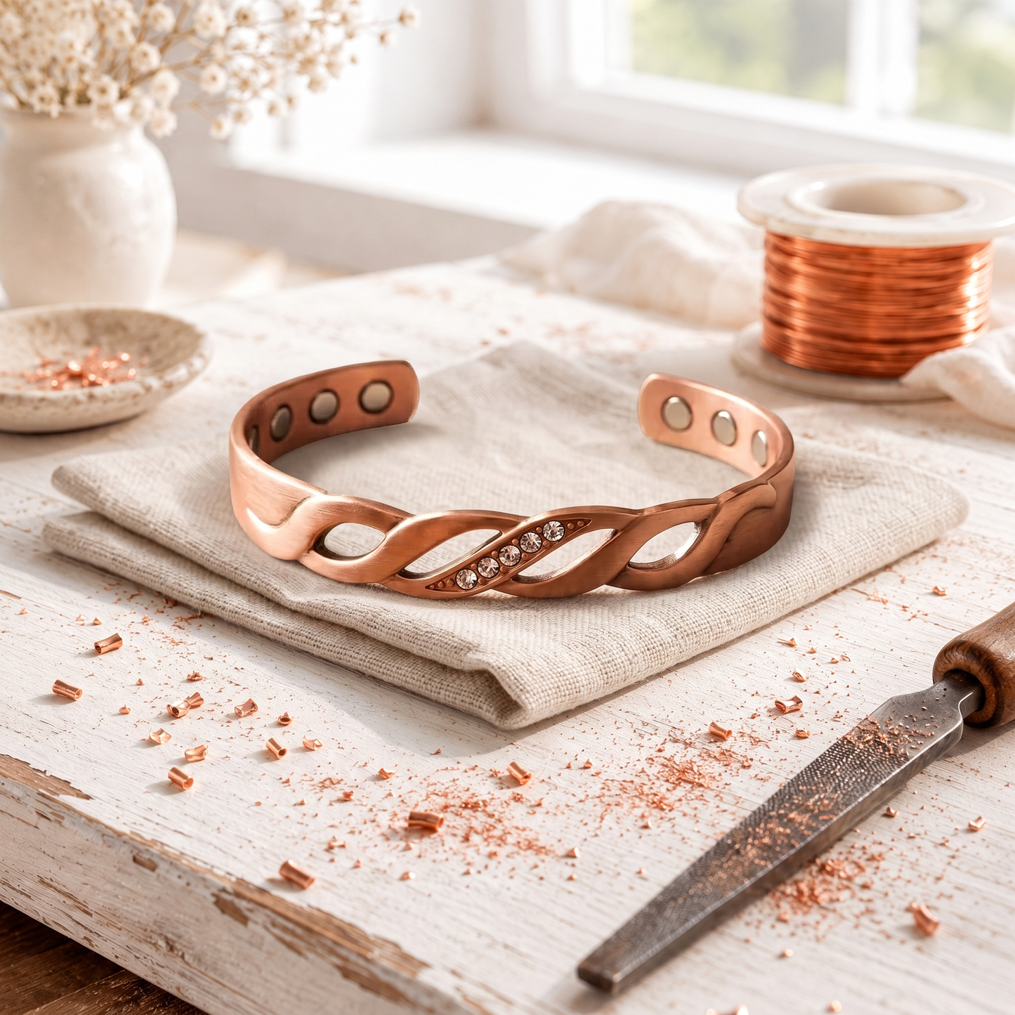 Cora's Glimmer Copper Bracelet
