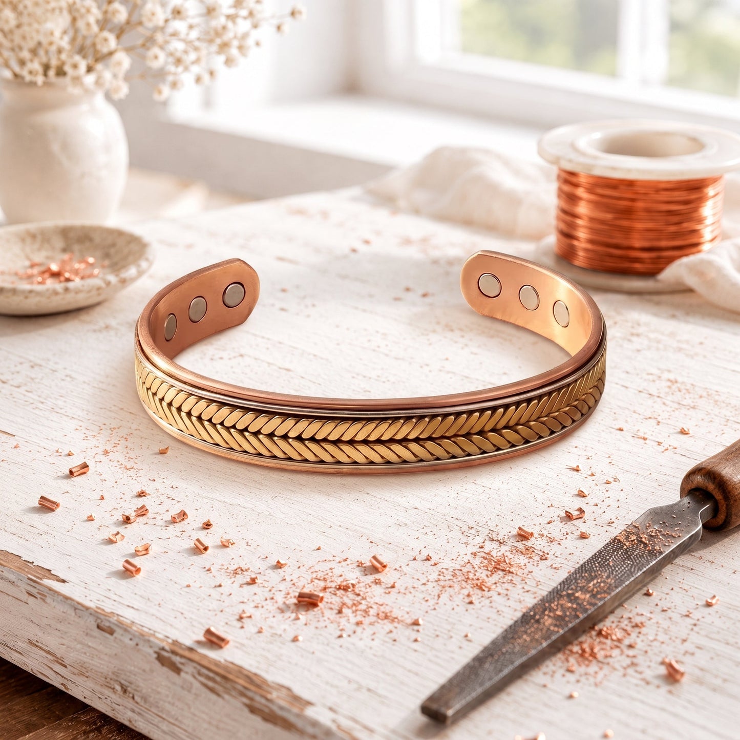 Cora's Sheaf Copper Bracelet