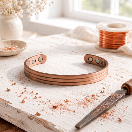 Cora's Furrow Copper Bracelet