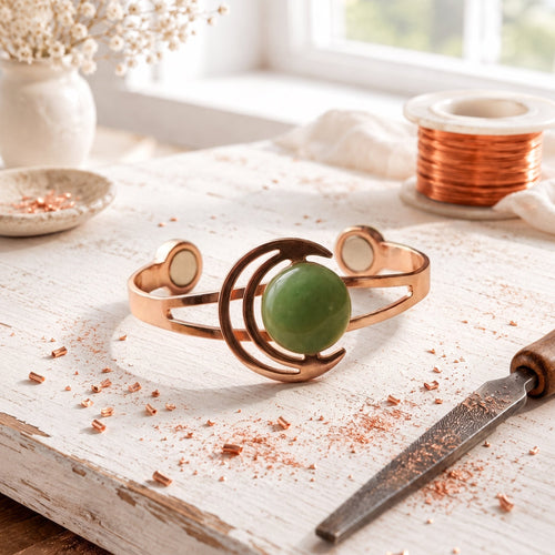 Cora's Lunara Green Copper Bracelet