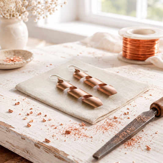 Cora's Helix Copper Earrings