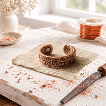 Cora's Thistle Copper Ring