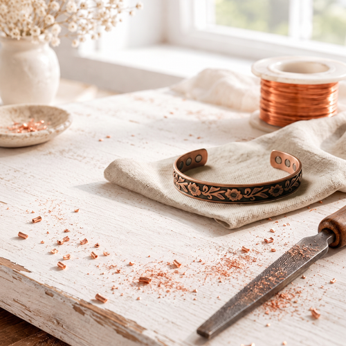 Cora's Sprig Copper Bracelet