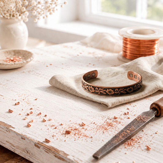 Cora's Sprig Copper Bracelet