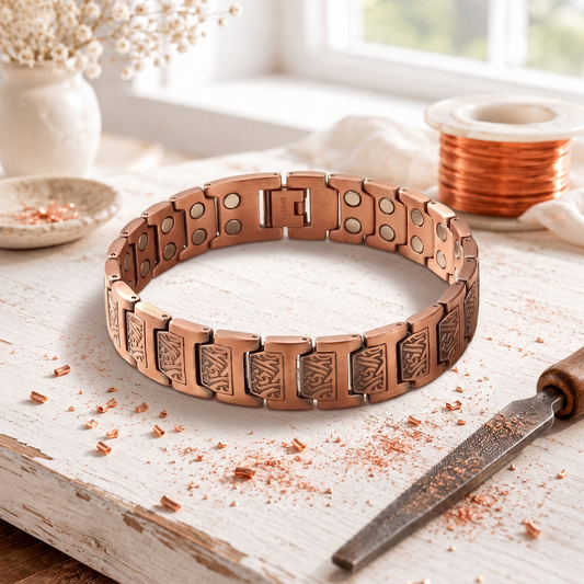 Cora's Cipher Men's Copper Bracelet